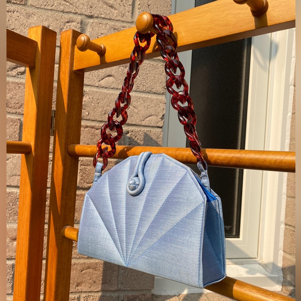 vintage blue purse
